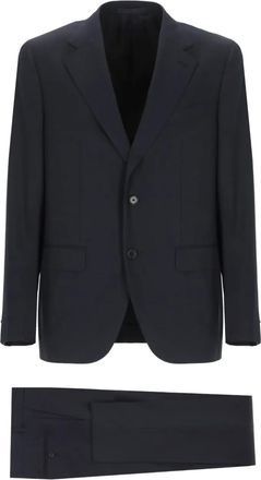 Caruso Completo monopetto in lana - Blu