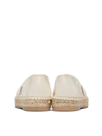 Ami Womens Logo Slip-On Espadrilles White Shoes > Flats