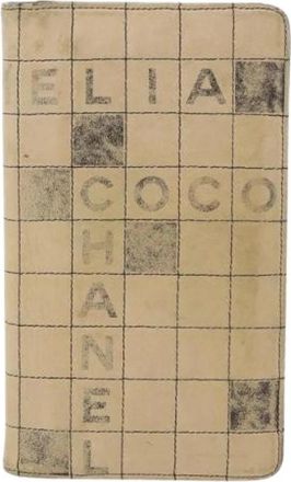 Chanel Pre-owned Wallet - Dames - Vintage Accessoires - Beige - ONE Size - Leer - Vintage