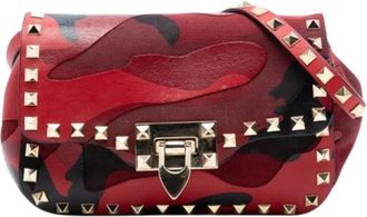 Valentino Pre-owned Mini Bags, female, Red, Size: ONE SIZE Pre-owned Studded Mini Crossbody