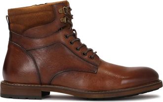 Kazar Bruine gladleren en su&egrave;de laarzen - Heren - Veterlaarzen - Bruin - 45 EU - Su&egrave;de - Schoenen