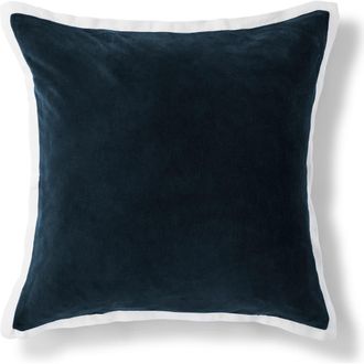 Christy Eltham Luxury Velvet Cotton Cushion in Navy at Nordstrom