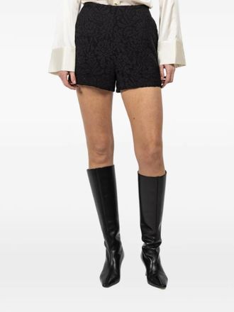 Veronica Beard Yadira lace shorts - women - Polyester/Cotton - M - Black
