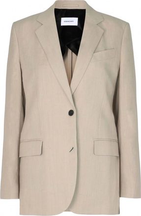 Ferragamo Womens Single Breasted Blazer In Bone