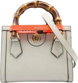 Gucci Pre-owned Diana - Dames - Vintage Mini Tas - Wit - ONE Size - Leer - Vintage