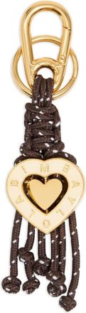 Bimba & Lola heart-charm rope keyring - women - Zinc Alloy/Polyester/Enamel/Copper - One Size - Brown
