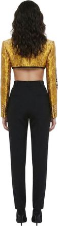 Dolce & Gabbana Womens Multicolor Elastane Full-Length Jacket Clothing