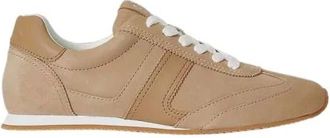 Ralph Lauren Schoenen, Dames, Bruin, 39 1/2 EU, Leer, Dani Lage Sneakers