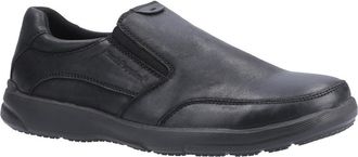 Hush Puppies Aaron Leren Zwarte Heren Loafers