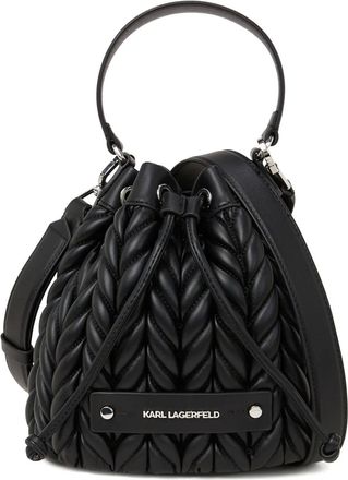 Karl Lagerfeld Borsa a secchiello K/Weave - Nero