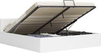 vidaXL Vidaxl - Cama Canap&eacute; Hidr&aacute;ulica Cuero Sint&eacute;tico Blanco 180x200 Cm