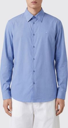 Burberry Camicia regular fit in cotone a maniche lunghe con collo francese