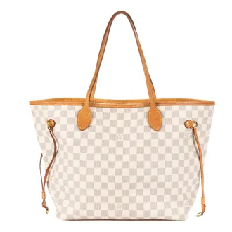 Louis Vuitton Pre-owned Womens Neverfull MM Shoulder Bag - Ivory - One Size