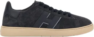 Hogan Low-Top Suede Sneakers With Smooth Leather Accents