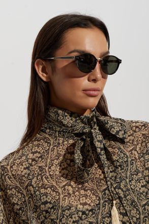 Linda Farrow Marco Sunglasses, Unisex, Black