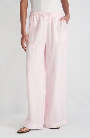 French Connection Cooper Wide Leg Drawstring Pants in Pink Icing at Nordstrom, Size X-Small