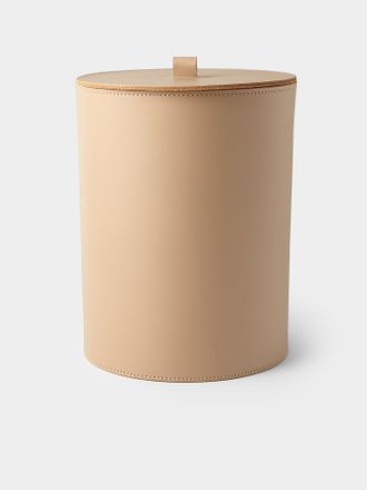 Rabitti 1969 Orvieto Leather Wastepaper Bin