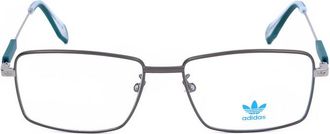 adidas Mens Silver Tone Rectangular Eyeglass Frames OR5040
