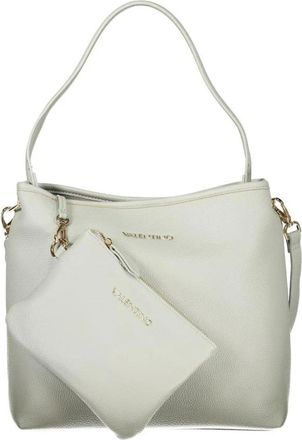 Valentino Tassen, Dames, Grijs, ONE Size, Polyethyleen Handtas met Handvat en Ritssluiting