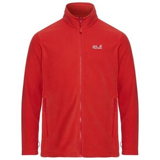 Jack Wolfskin Taunus 100 Fullzip Fleecejacke f&uuml;r Herren | rot