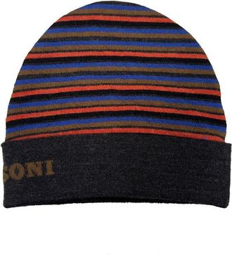 Missoni Mens Gray Wool Beanie Accessory