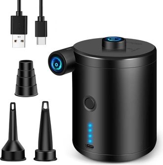 OEM Bomba De Aire El&eacute;ctrica De 4000 Mah Con Usb, Inflador De Colch&oacute;n Inflable Con 3 Boquillas, Port&aacute;til, Para Colch&oacute;n, Camping, Barco Inflable