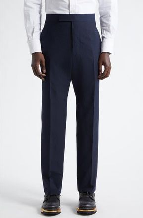 Thom Browne Fit 1 Wool Backstrap Trousers in Navy at Nordstrom, Size 2