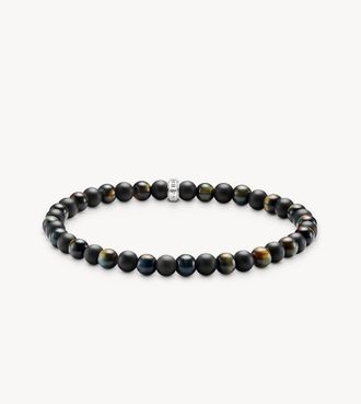 Thomas Sabo Bracciale color argento, nero e blu