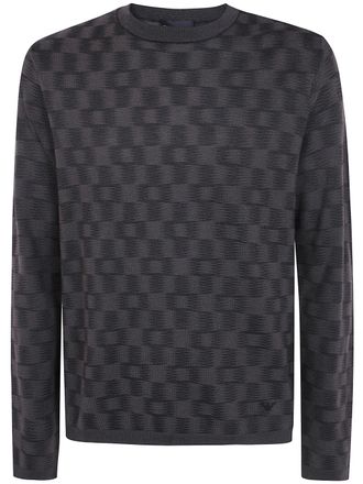Emporio Armani Sweater Round Neck F6030 Chocolate Fancy