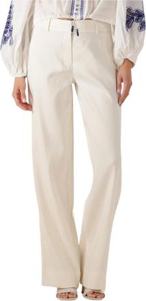 Fiveunits Fiveunits, Broeken, Dames, Beige, W32, Katoen, Witte Zomerbroek