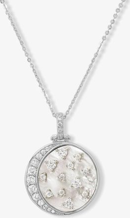Melinda Maria Womens Sweet Dreams Medallion Necklace In Silver