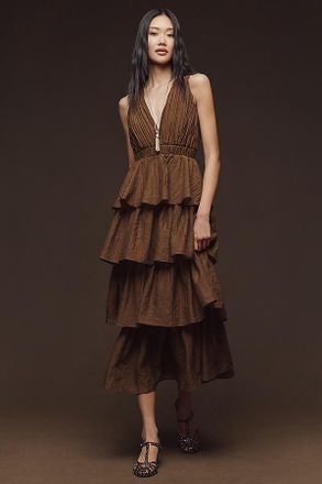 endless rose Tiered Sleeveless Maxi Dress