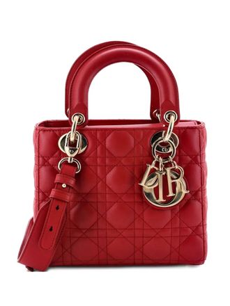 Dior Borsa a tracolla My ABCDior Lady Dior in pelle di agnello trapuntata con motivo Cannage - Rosso
