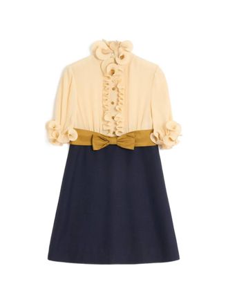 Valentino Garavani Abito corto in cr&ecirc;pe de chine - Blu