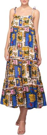 Melloday Trapeze Maxi Sundress in Multi Patchwork at Nordstrom, Size X-Small