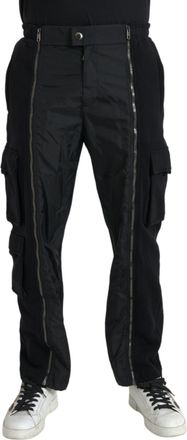 Dolce & Gabbana Black Cotton Blend Skinny Mens Pants
