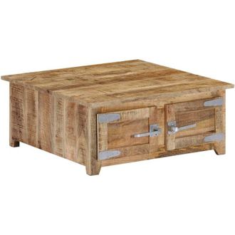 vidaXL Mesa De Centro De Madera Maciza De Mango 70x70x30cm Vidaxl