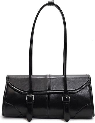 Generic Womens Classic Top handle Shoulder Bag, PU Tote Bag with Smooth Zipper Closure Comfortable Double Shoulder Straps, Suitable for Daily Commuting (black