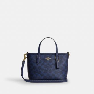 Coach City Mini Tote Bag In Signature Canvas