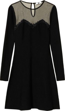 Twin-Set Abito corto con ricamo - Nero