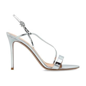 Gianvito Rossi High Heel Sandals, female, Gray, Size: 7 1/2 US Manhattan Heeled Sandals