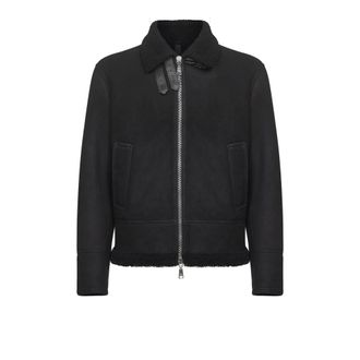 Tagliatore Shearling Jacket - Heren - Zomerjassen - Zwart - 2XL - Leer - Jassen