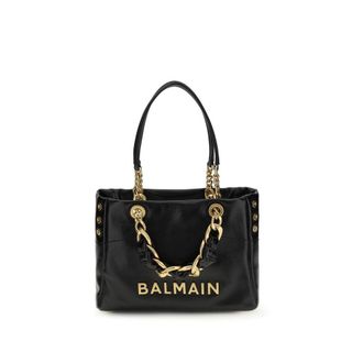 Balmain Black Calf Leather Bos Taurus Shoulder Womens Bag