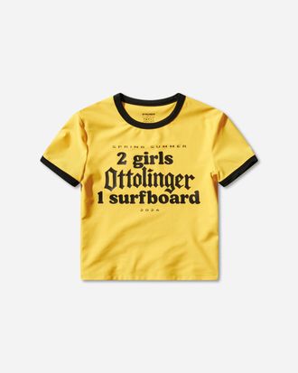 Ottolinger Women s 2 Girls 1 Surfboard T-Shirt Yellow / Black