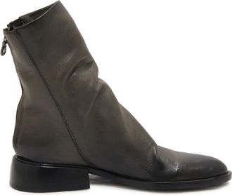 Mimmu Vintage Effect Laarzen met Rits - Dames - Enkellaarsjes - Grijs - 36 EU - Schoenen