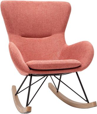 Miliboo Mecedora Terciopelo Terracota Eskua