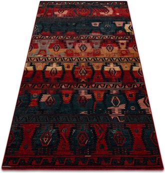 RugsX Rugsx - Wool carpet omega tapas ethnic, navy blue red 170x235 cm