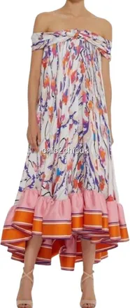 Emilio Pucci Printed Midi Dress Size XS