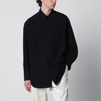 Christophe Lemaire Long-sleeve shirt with chest pockets in black cotton
