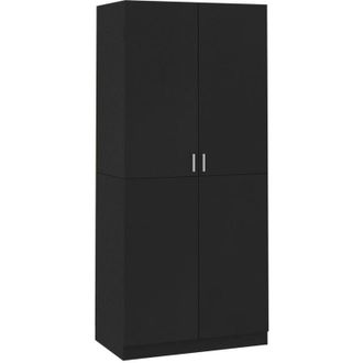 vidaXL Wardrobe Black 90x52x200 cm Engineered Wood Vidaxl